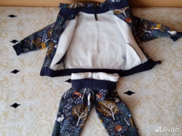 Теплый флисовый костюм для девочки, принцессы