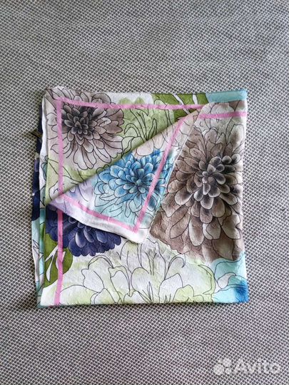 Подарок женщине. Платок на голову х/б, 95*95