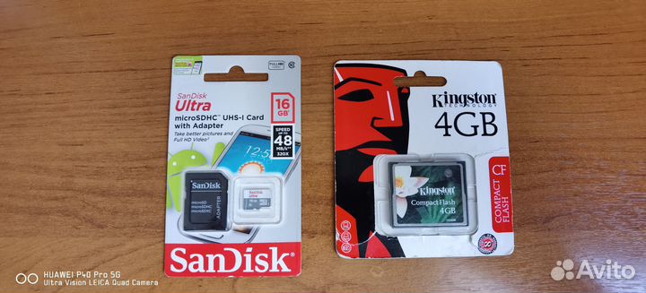 Карты памяти Sandisk, Kingston