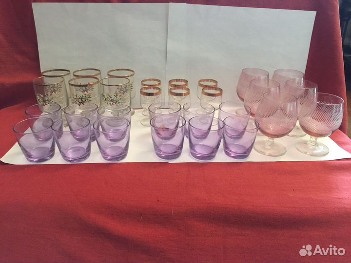 Стопки рюмки СССР цветное стекло