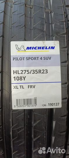 Michelin Pilot Sport PS4 SUV 315/30 R23 и 275/35 R23 108Y