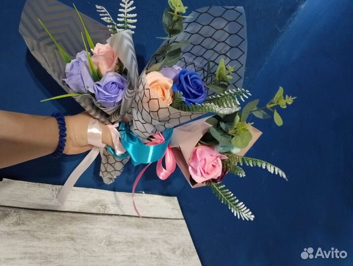 Букет из мыльных цветов