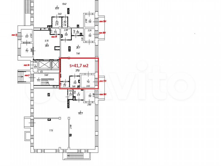 Сдам торговое помещение, 41.7 м²