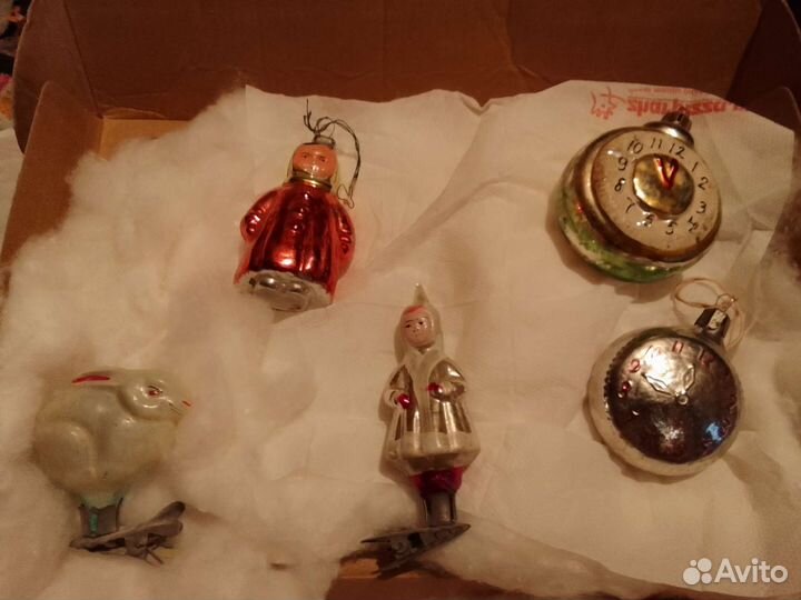 Игрушка ёлочная прищепки маска картон вата