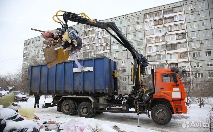 Демонтаж и вывоз мусора ломовозом 30м3