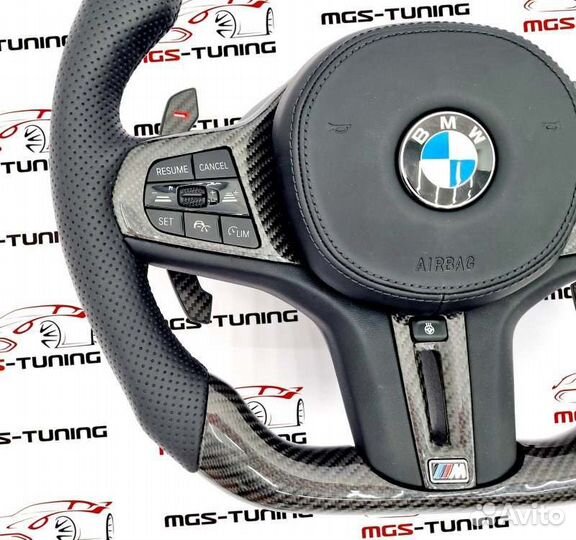 Руль + подушка BMW 3 серия G20 стиль M карбон M3