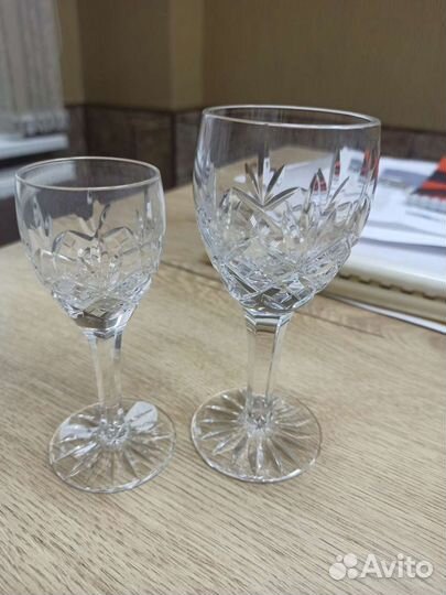 Рюмки и Фужеры на ножке Богемия 6+6 шт