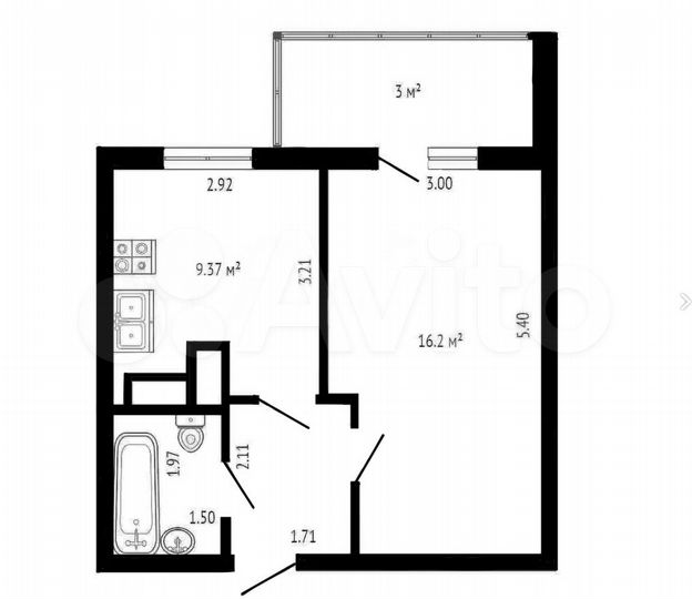 1-к. квартира, 32 м², 17/24 эт.
