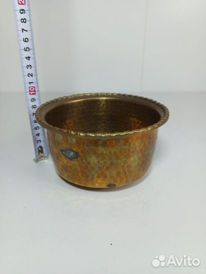 Старинная медная кастрюлька