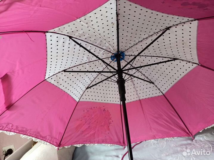Зонт детский для девочки зонт-трость со свистком
