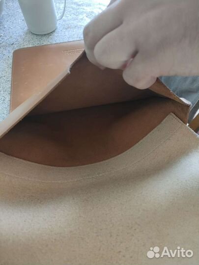 Кожанный чехол для ноутбука до 15,6