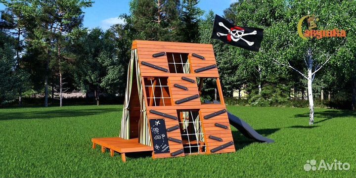 Детская площадка домик Савушка База 3 доставка