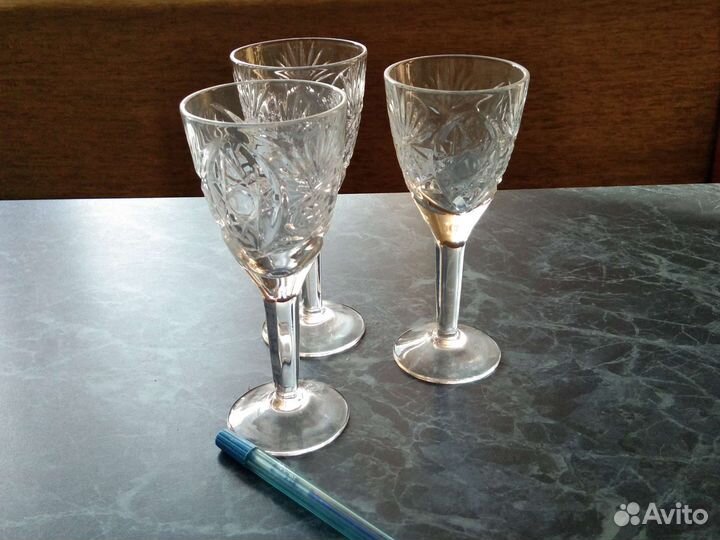 Хрустальные бокалы фужеры рюмки
