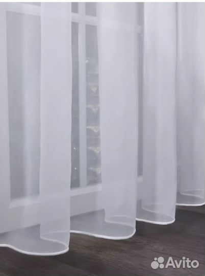 Тюль вуаль белый