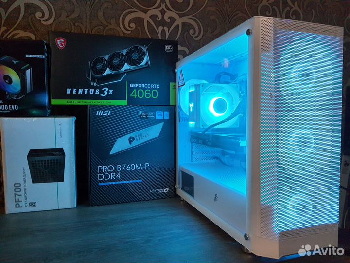 Новый Пк Core i5 12400F/B760+MSI RTX4060 Ventus3X