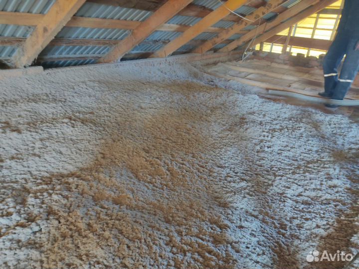 Утепление эковатой