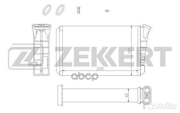 Радиатор отоп. Opel Omega B 94- mk-5028 Zekkert