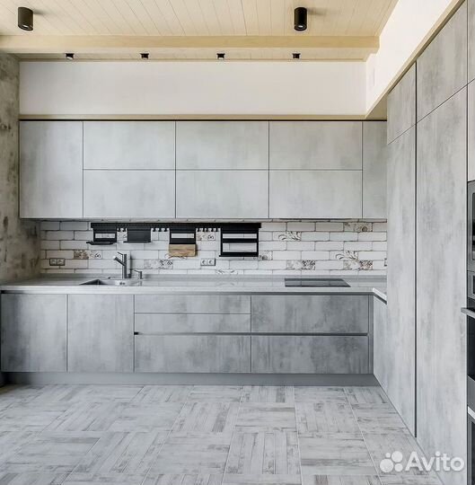 Кухонный гарнитур угловой в потолок