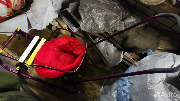 Детские санки коляска с колесами