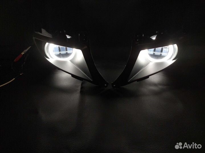 Комплект LED птф LADA Priora 2 с дхо Белый/Желтый