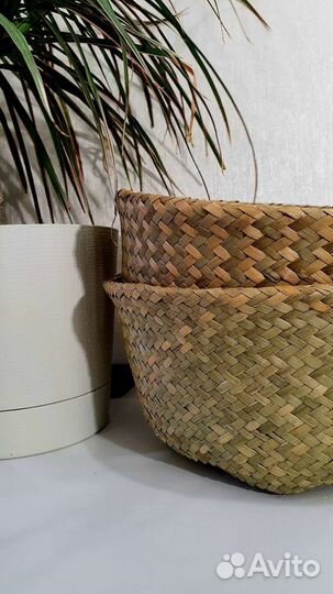 Корзина плетеная из водорослей