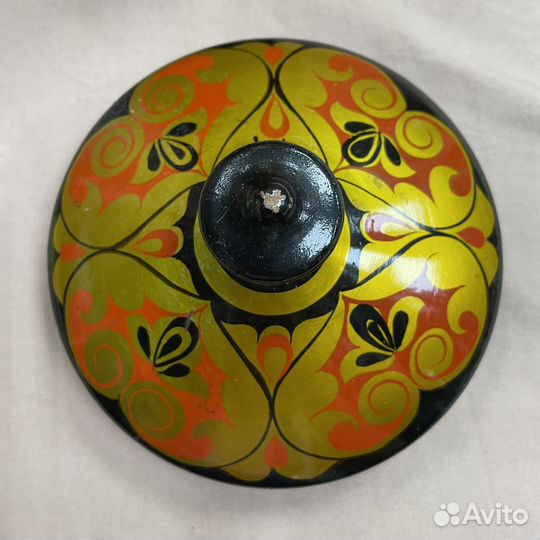 Поставец для кумыса бочонок С крышкой хохлома