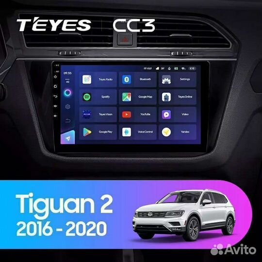 Штатная магнитола teyes CC3 Volkswagen Tiguan 2