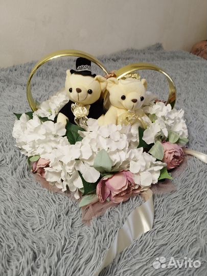 Свадебные украшения на машину