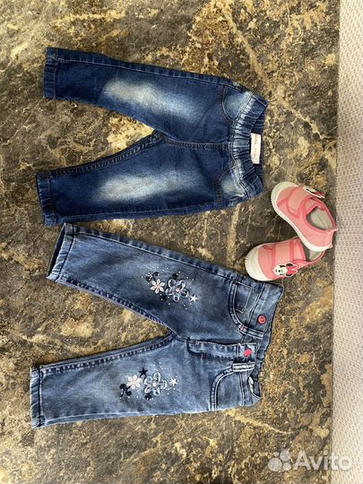 Джинсы на девочку 1 год