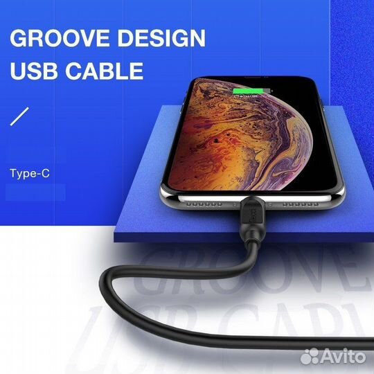 Кабель recci smart type-C RCT-P100 1m Black