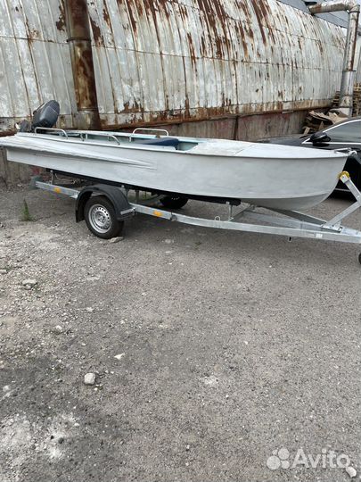 Казанка с мотором+ прицеп+эхолот