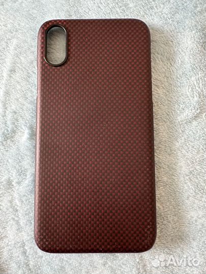 Чехол на iPhone Xs (Pitaka + кожа орига Apple)