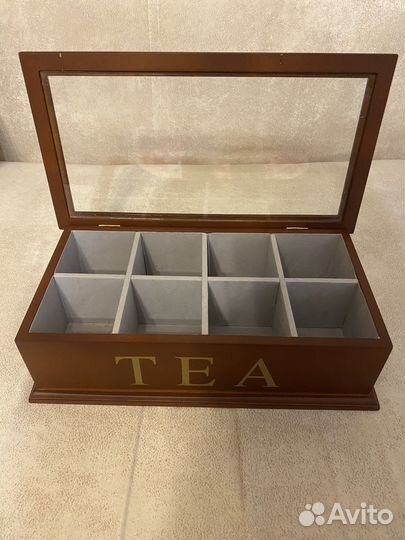 Деревянная подарочная шкатулка для чая