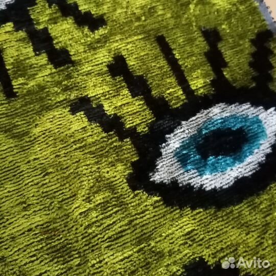 Узбекский шелковый бархат Бахмаль. Икат