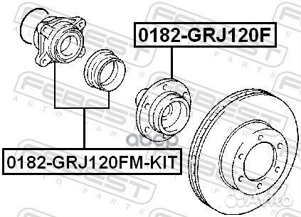 Ступица передняя комплект 0182GRJ120fmkit Febest