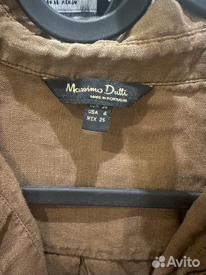 Massimo dutti рубашка льняная женская