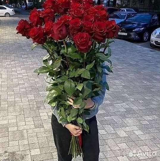 Высокие метровые розы Букеты Доставка