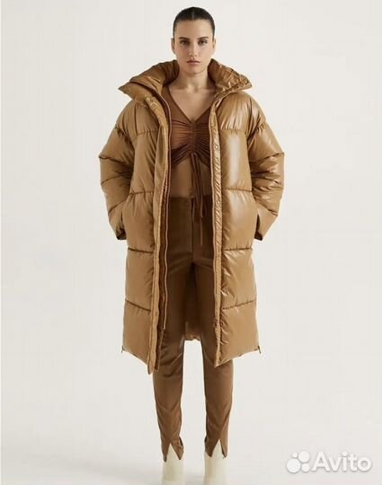 Пальто из эко кожи love republic