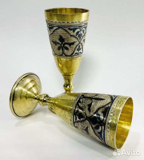 Стопка. Рюмка. Серебро. Позолота 875 проба