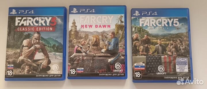 Far cry 3, 5, new dawn ps4