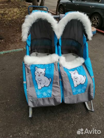 Санки коляска для двойни