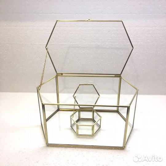 Стеклянные свадебные шкатулки