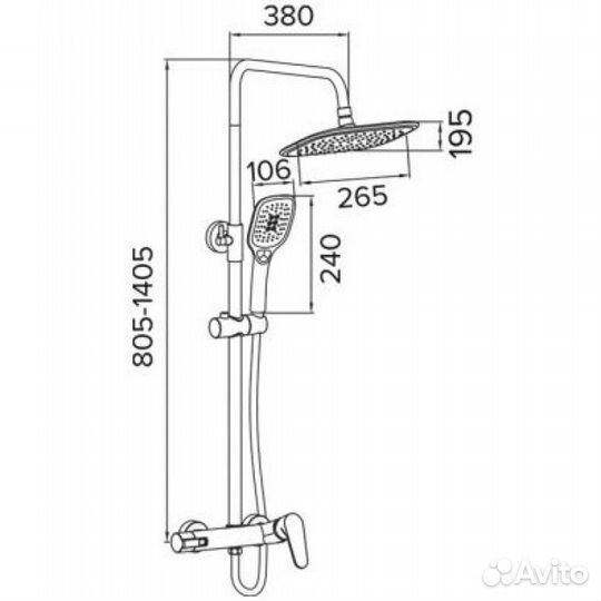 Osgard 10150 Душевая стойка