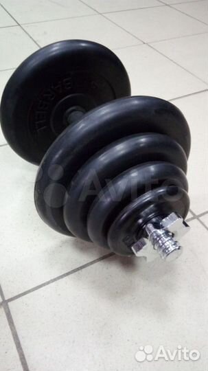 Гантель прорезиненная 20,5 кг. Новая