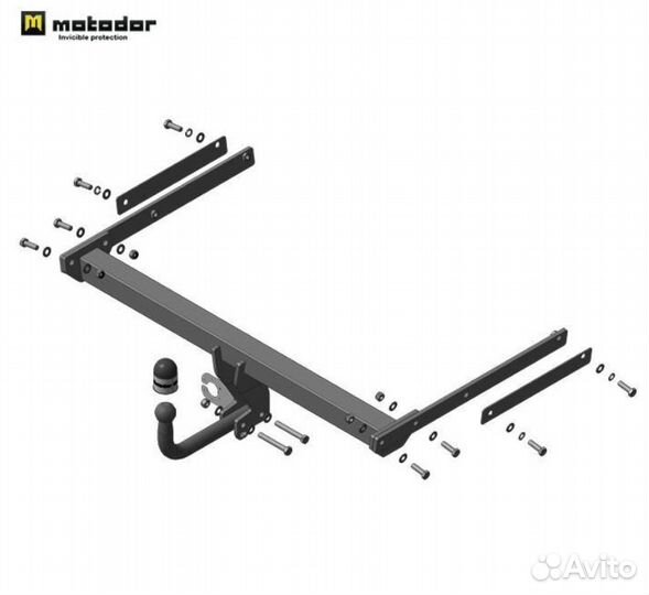 Фаркоп Шкода (Skoda) Rapid 2012, с оцинкованным ша