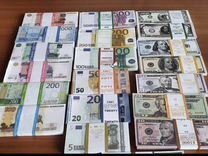 Сувенирные деньги (доллары, евро, рубли)