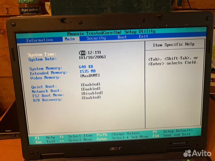 Ноутбук acer extensa 5210