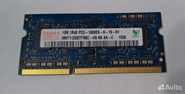 Оперативная память PC3-10600S 1GB hynix
