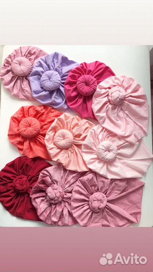 Стильная шапка тюрбан для малышей