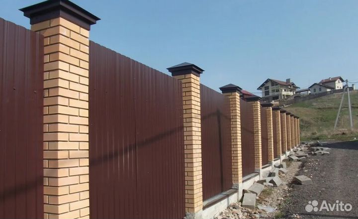 Забор металлический профессионально под ключ